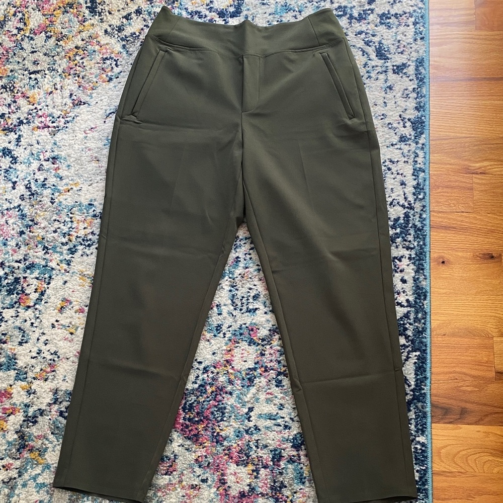 Athleta Endless High Rise Pants Olive Green